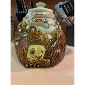 McCoy Cookie Jar Sleeping Bear w/ Honey Pot #143